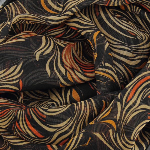 Black-women's-printed-silk-scarf-Vision