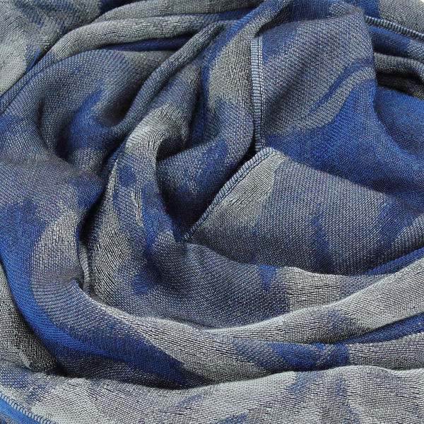 Women's-cotton-silk-scarf-bright blue-Emotion