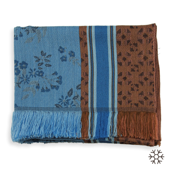 Women-stole-merino-wool-modal-blue-chocolat-Rovaniemi-3A