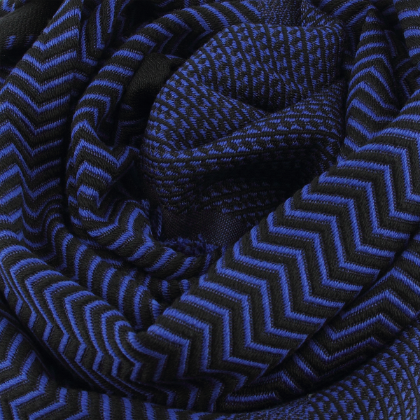 Blue-black-merino-wool-silk-men's-scarf-Sporty