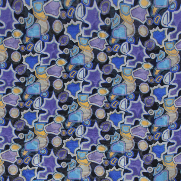 Women's-blueberry-printed-silk-scarf-Puzzle