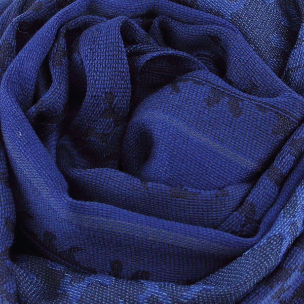 Bright-blue-merino-wool-silk-women's-scarf-Arborescence