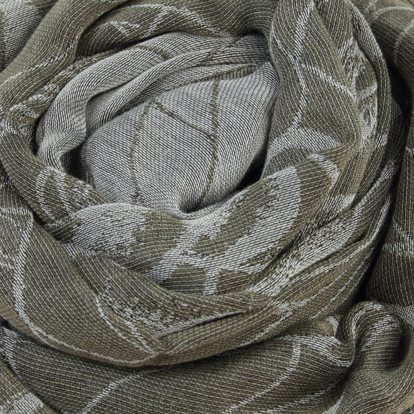 Scarf-woman-cashmere-cotton-silk-beige-brown-Ronsard