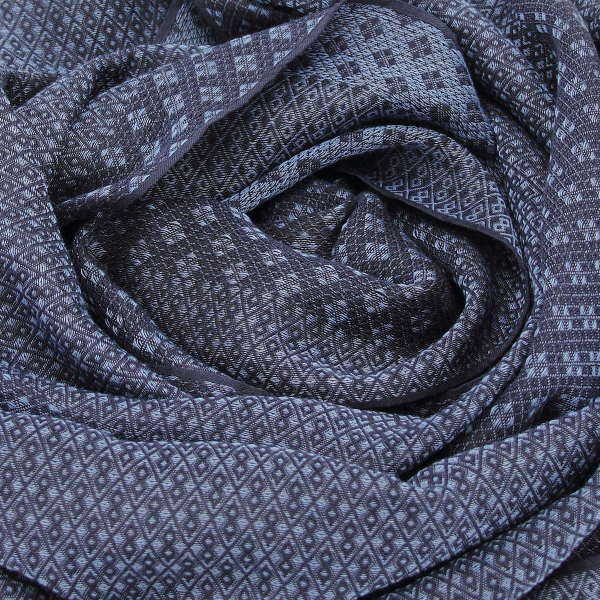 Blue jean-silk-cashmere-cotton-men’s-scarf-Losange