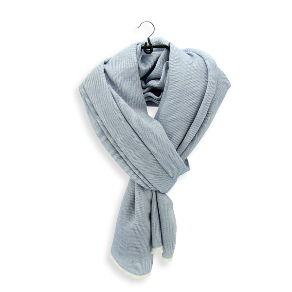 Blue jean-monochrome-cashmere-unisex-blend-stole-Tout doux