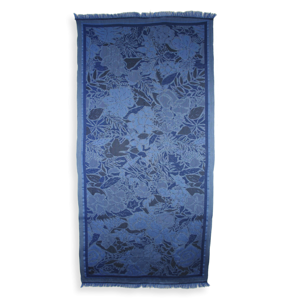 Denim blue-cotton-silk-wool-women’s-stole-Juliette