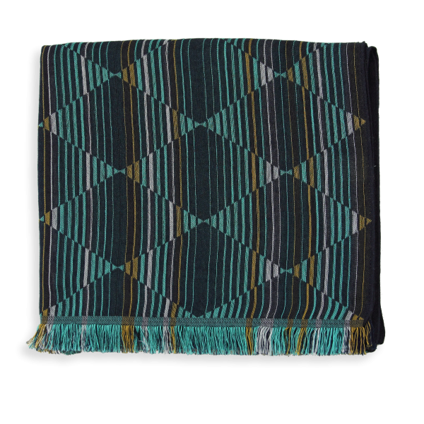 Navy-turquoise-cotton-silk-men’s-scarf-Chicago