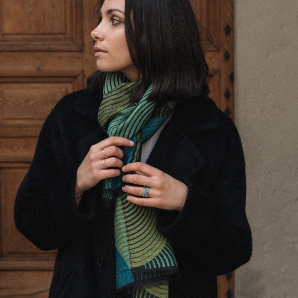 Lime-100% natural-women's-scarf-Spire