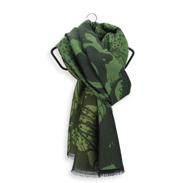 Passion-green-silk-cotton-rayon-wool-women’s-stole