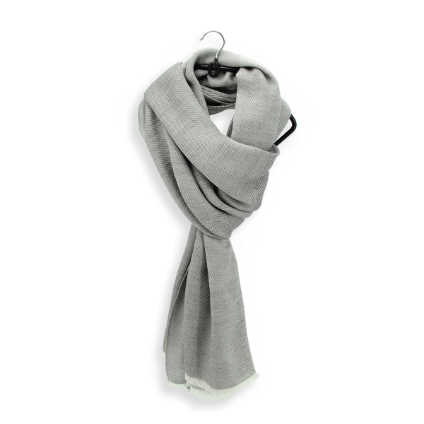 Grey-monochrome-cashmere-unisex-blend-stole-Tout doux