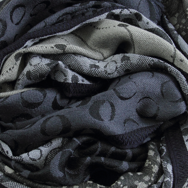 Scarf-Merino-wool-silk-grey-colored-Jericho-Made-in-France