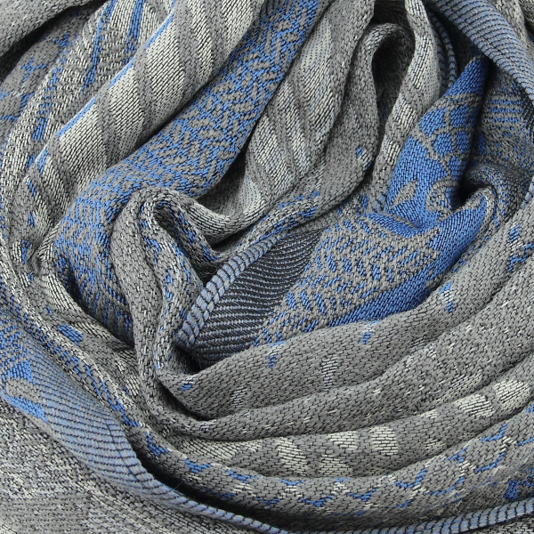 Grey-denim-merino wool-women's-scarf-Nebuleuse