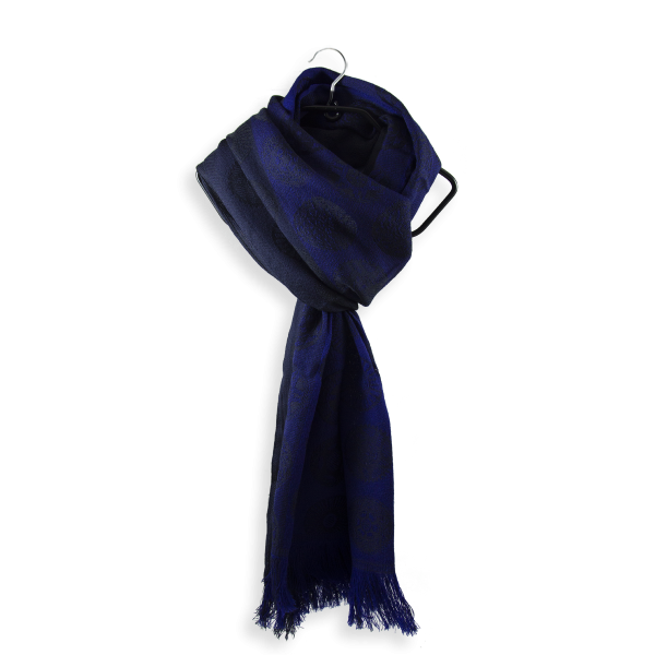 Chrono-blue-rayon-wool-men’s-scarf