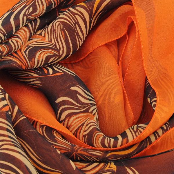 women's-silk-matching-printed-scarf-orange-Vision