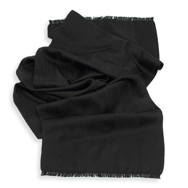 Men's-silk-scarf-black-made-in-France-Vincent