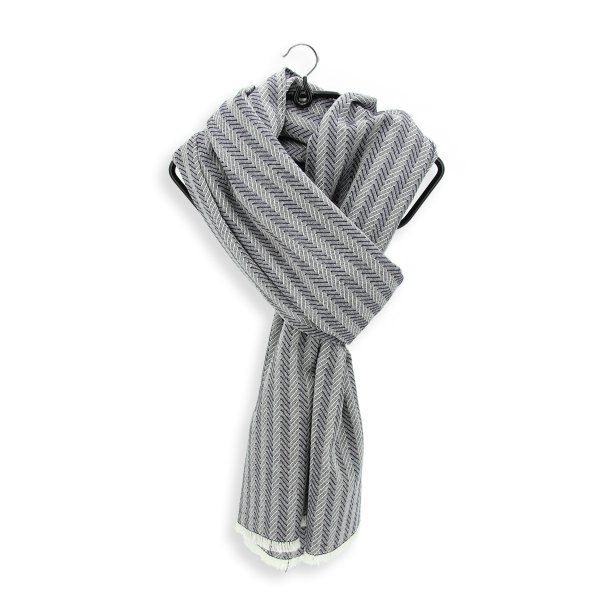 Navy-men's-cashmere-blend-scarf-Smoking