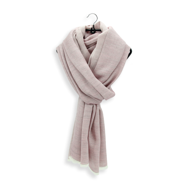 Old pink-monochrome-cashmere-mixed-blend-stole-Tout doux