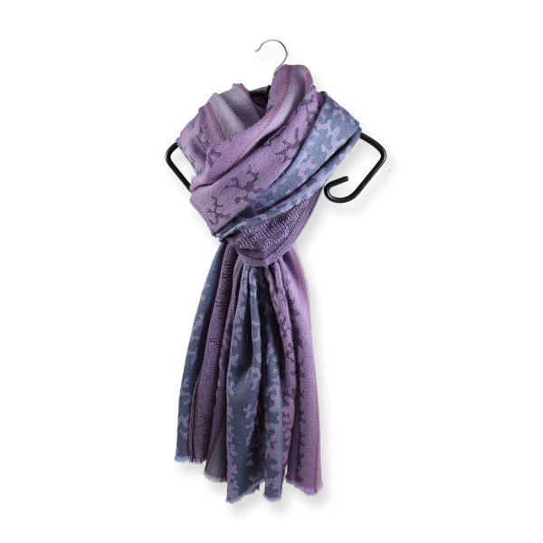 Pink-lavender-merino-wool-silk-women's-scarf-Arborescence