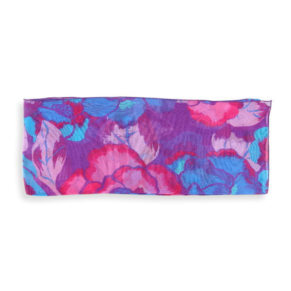 Blue-violet-printed-silk-peony-flower-women’s-scarf