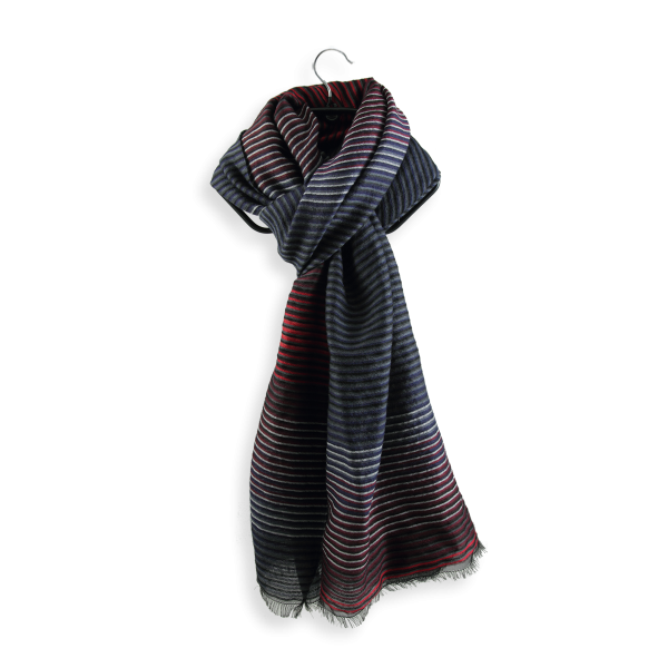 Polaris-black-wool-silk-cotton-men’s-stole