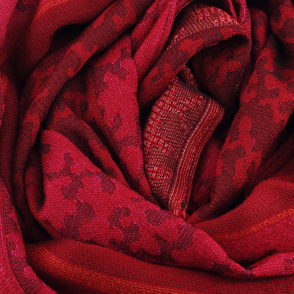 Red-pink-merino-wool-silk-women's-scarf-Arborescence