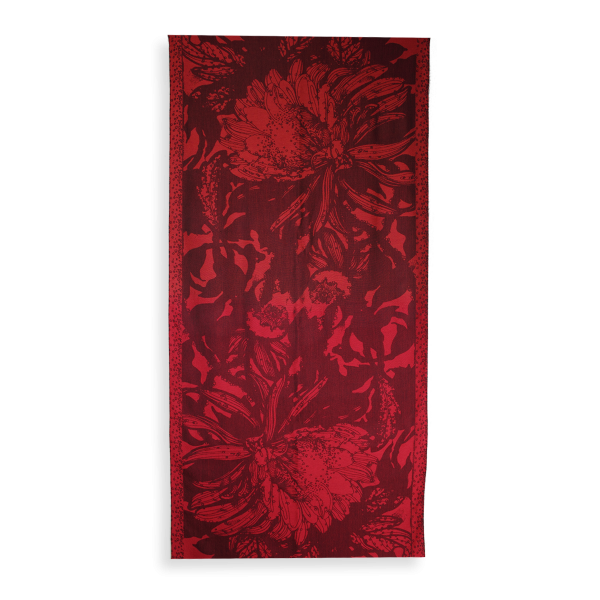 Passion-red-silk-cotton-rayon-wool-women’s-stole