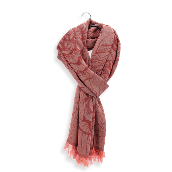 Tabasco brown-cotton-silk-cashmere-women’s-stole-Ronsard