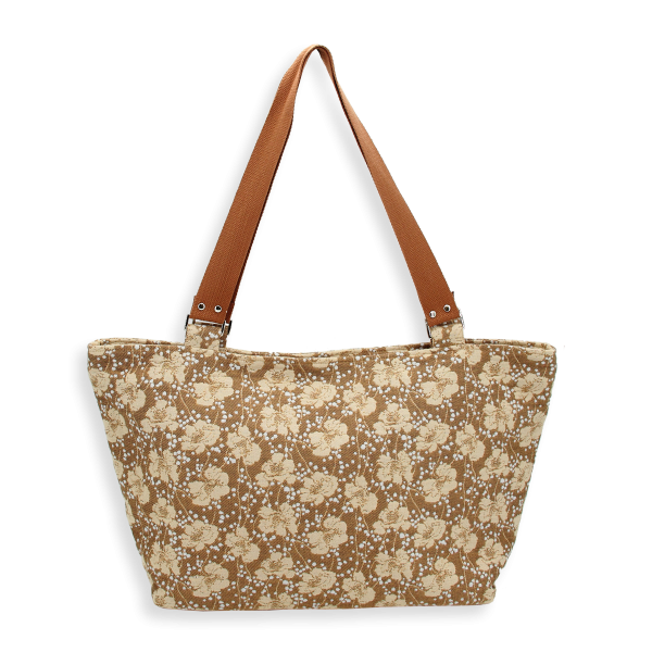 TOTE BAG - BEIGE FLOWER MEADOW