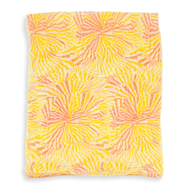 Yellow-women's-silk-scraf-printed-Mandala